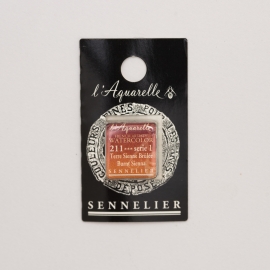 Sennelier Watercolour Half Pan - BURNT SIENNA 