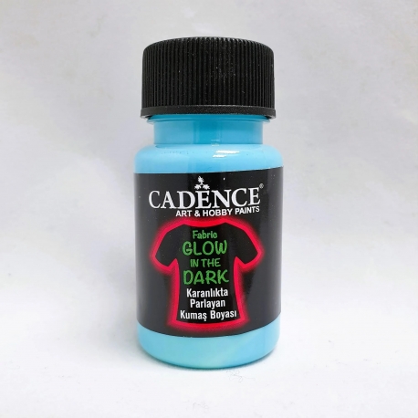 GLOW IN THE DARK FABRIC PAINT 50ML - BLUE