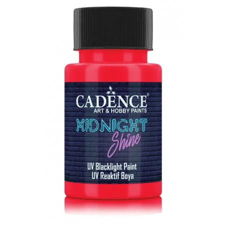 MIDNIGHT SHINE UV PAINT 50ML - ORANGE RED
