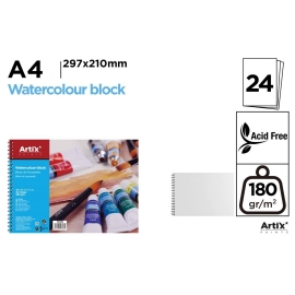 AQUARELLE PAD A4 24 PAGES 180GRS