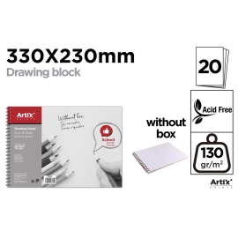 SKETCHING PAD SPIRAL A4 130GSM 20 SHEETS