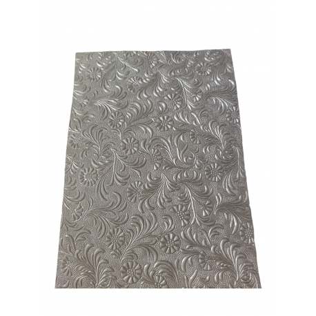 HAND MADE PAPER 250GSM - FLORALIE 54 GUN METAL - A4