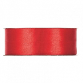 SATIN RIBBON 25MM - RED BY THE METER