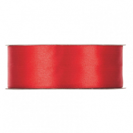 SATIN RIBBON 25MM - RED BY THE METER