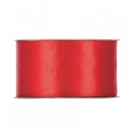 SATIN RIBBON 40MM - RED BY THE METER