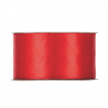 SATIN RIBBON 40MM - RED BY THE METER