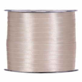 SATIN RIBBON 6MM - LIGHT CREAM BY THE METER