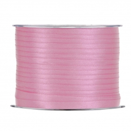 SATIN RIBBON 6MM -  PINK BY THE METER