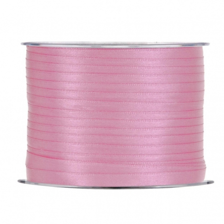 SATIN RIBBON 6MM -  PINK BY THE METER