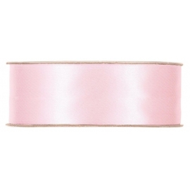 SATIN RIBBON 25MM - PINK BY THE METER