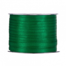 SATIN RIBBON 3MM - DARK GREEN BY THE METER