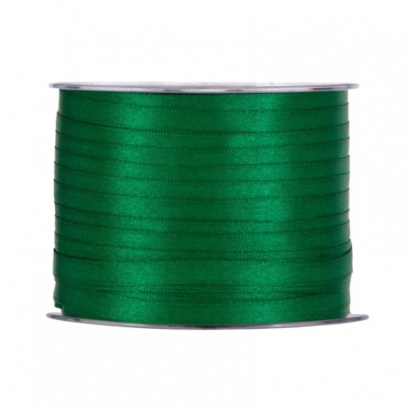 SATIN RIBBON 3MM - DARK GREEN BY THE METER