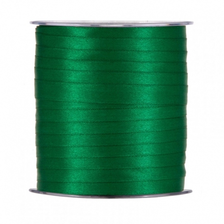 SATIN RIBBON 10MM - DARK GREEN BY THE METER