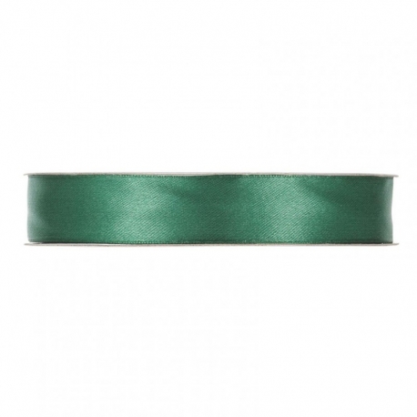 SATIN RIBBON 15MM - DARK GREEN BY THE METER