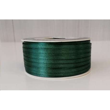SATIN RIBBON 3MM - EMPIRE GREEN BY THE METER