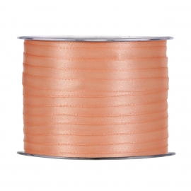 SATIN RIBBON 6MM - PEACH BY THE METER