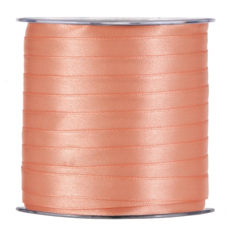 SATIN RIBBON 10MM - PEACH BY THE METER
