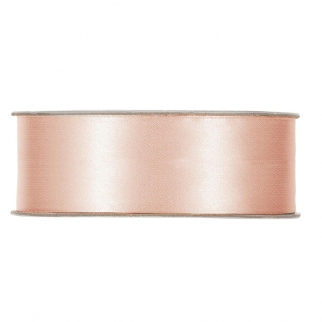 SATIN RIBBON 25MM - PEACH BY THE METER