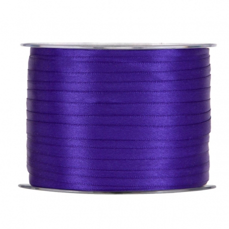SATIN RIBBON 6MM - VIOLET BY THE METER
