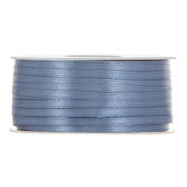 SATIN RIBBON 3MM - SMOKEY BLUE BY THE METER