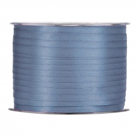 SATIN RIBBON 6MM - SMOKEY BLUE BY THE METER