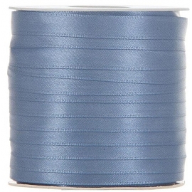 SATIN RIBBON 10MM - SMOKEY BLUE BY THE METER