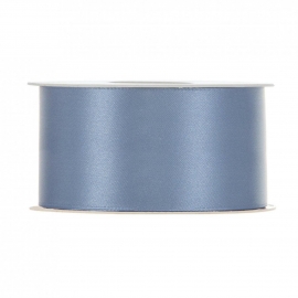 SATIN RIBBON 40MM - SMOKEY BLUE BY THE METER