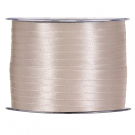 SATIN RIBBON 3MM - LIGHT CREAM BY THE METER