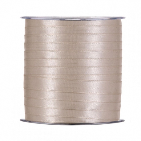 SATIN RIBBON 10MM - LIGHT CREAM BY THE METER