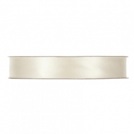 SATIN RIBBON 15MM - LIGHT CREAM BY THE METER