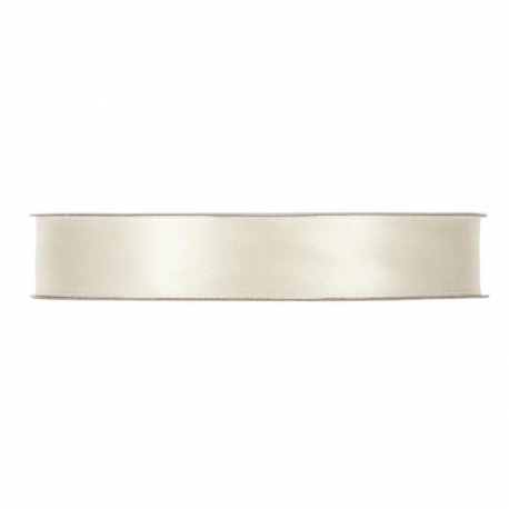 SATIN RIBBON 15MM - LIGHT CREAM BY THE METER