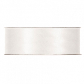 SATIN RIBBON 25MM - LIGHT CREAM BY THE METER