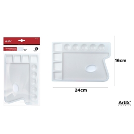 RECTANGULAR PLASTIC MIXING PALETTE 24 X 16CM