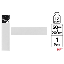 CREPE PAPER 250 X 50CM - WHITE