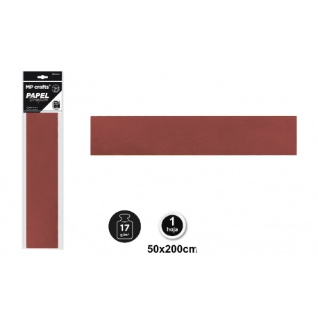 CREPE PAPER DARK BROWN 50 X 200CM 17GSM