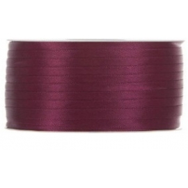 SATIN RIBBON 3MM - RED BY THE METER