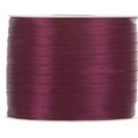 SATIN RIBBON 3MM - RED BY THE METER