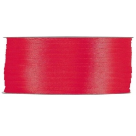 SATIN RIBBON 3MM - RED BY THE METER