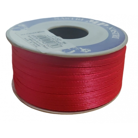 SATIN RIBBON 3MM - PARADISE PINK BY THE METER