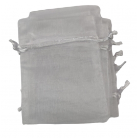 WHITE ORGANZA BAGS - 8X10CM - PACK OF 6