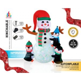 INFLATEABLE SNOW MAN WIHT LED