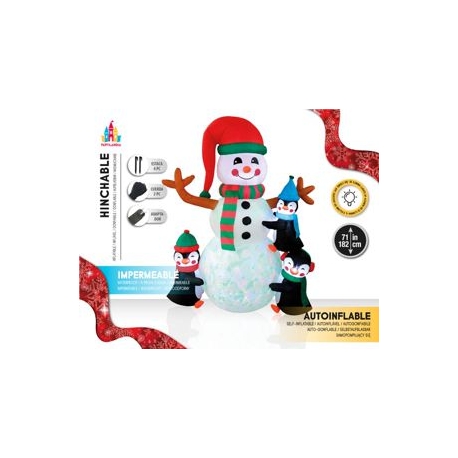 INFLATEABLE SNOW MAN WIHT LED