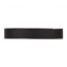 RIBBON GROSS GRAIN 15MM - BLACK BY THE METER