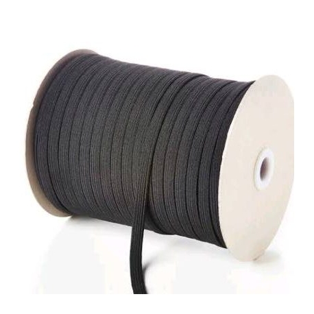 10MM ELASTIC BLACK 1.5MM THICKNESS BY THE METER
