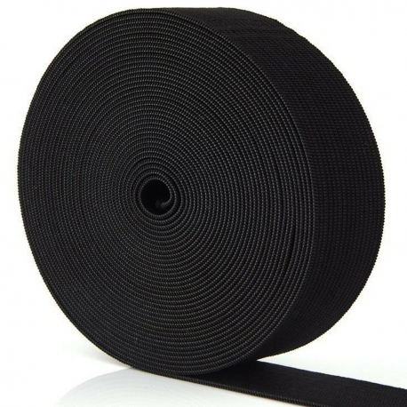 ELASTIC BLACK 5CM  BY THE METER