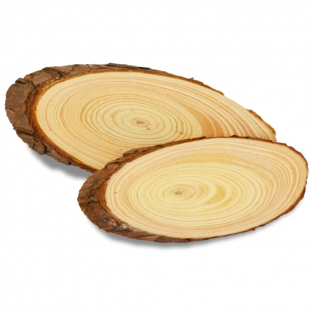 WOODEN DISKS OVAL 7 X 3CM