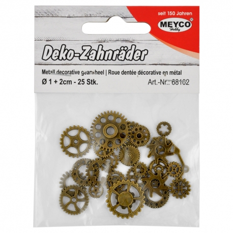 METAL DECORATIVE GEARS - BRONZE