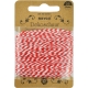 DECORATIVE CORD RED/WHITE 25M DIAM.2MM