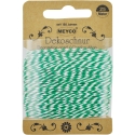 DECORATIVE CORD GREEN/WHITE 25M DIAM. 2MM