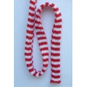 KNITTING TUBE RED/WHITE 2.2CM / 59G